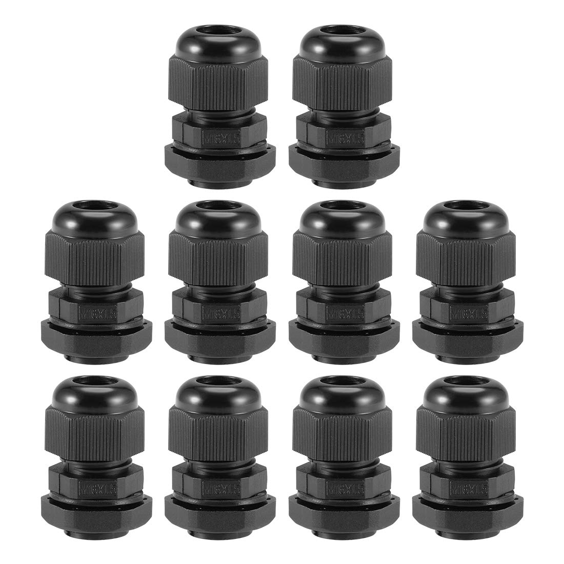 uxcell M16x1.5 Cable Gland 4mm-8mm Wire Hole Waterproof Nylon